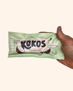 Opiekany kokos z solą himalajską i płatkami kokosa – lody na patyku