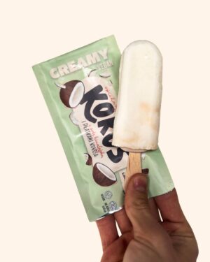 Opiekany kokos z solą himalajską i płatkami kokosa – lody na patyku